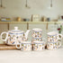 Bronze Petals Ceramic Tea Set With 6 Cups Kettle